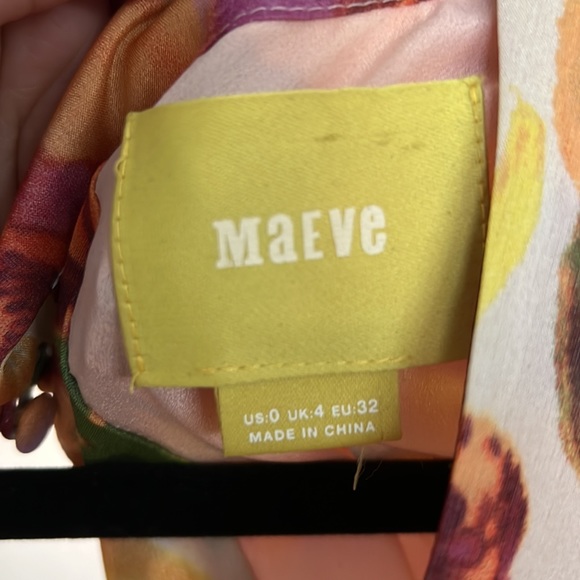 Anthropologie maeve silk Deloria watercolor floral dress size 0 - Picture 8 of 8